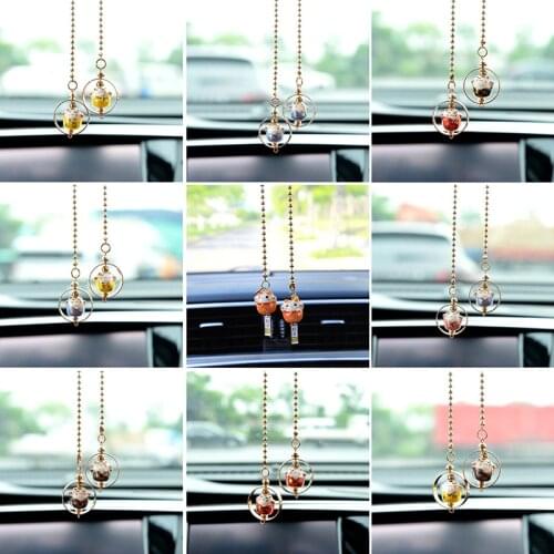 Cute Lucky Cat Charm Car Pendant Automobiles Rearview Mirror Suspension Decoration Accessories Hanging Pendant Gifts