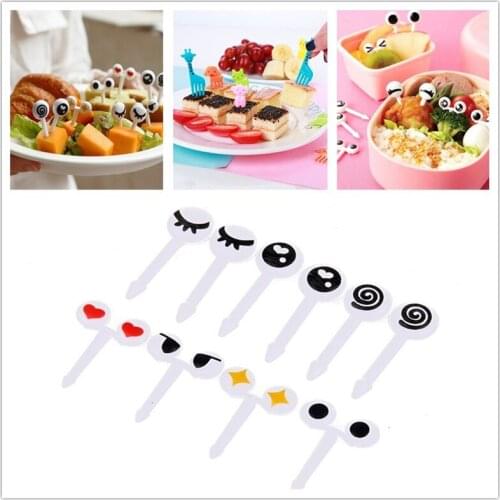 Random Color Mini Kids Animal Farm Fruit Fork Cartoon Snack Cake Dessert Food Fruit Toothpick Lunch Party Birthday Decoration