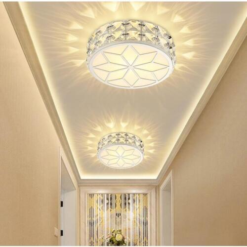 Modern Simple Led Crystal ceiling light Room light Corridor Balcony Passing lamp Corridor light Home lamp ceiling light Square
