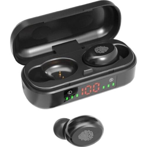 V8 TWS Power Display Waterproof Bluetooth 5.0 Wireless HiFi Sound Quality Earphones Sports Earbuds Longtime Standby