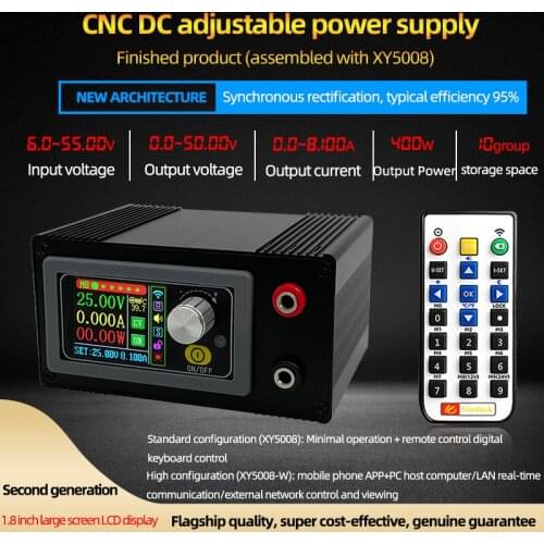 XY5008 DC step-down converter 0-50V 8A 400W power module adjustable regulated power supply WIFF APP with aluminum alloy shell