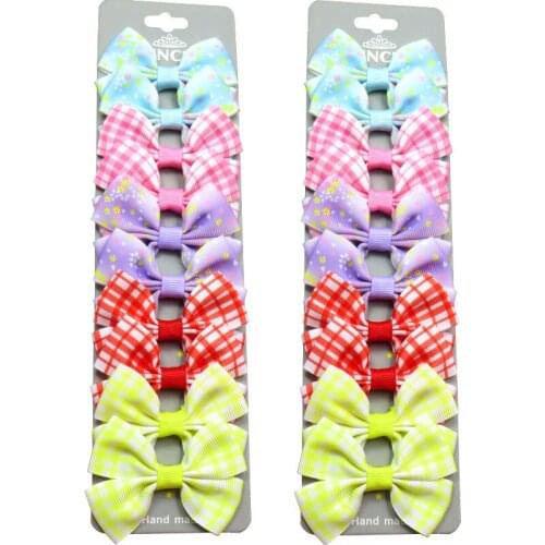 20PCS/Lot Lovely Piece Flowers Hairpins Grosgrain Ribbon Bows Clips 2020 Korean Creativity Hair Accessories For Baby Girls NEW