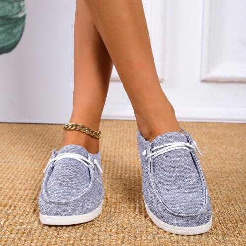 2021 New Women Shoes Sneakers Canvas Flats Women Fashion Summer Comfortable Flats Mujer Zapatill Casual ShoesLarge Size 43