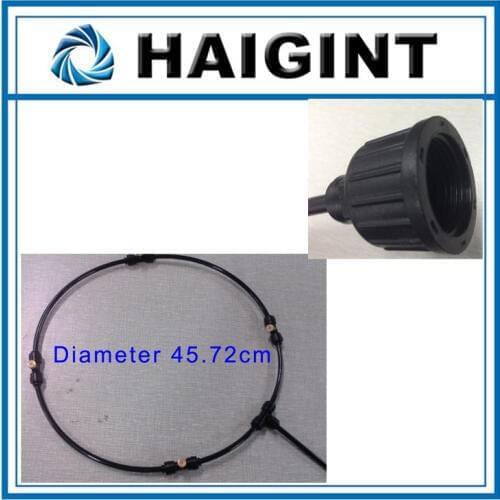 0661 Freeshipping HAIGINT Watering & Irrigation Sprayers18'' black evaporative cooling system & garden spray ring