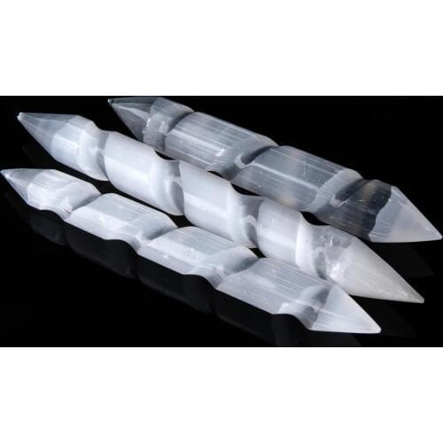 1pcs Selenite Stone Crystal Stick Polishing Crystal Reiki Healing Energy Chakra Stone Specimen