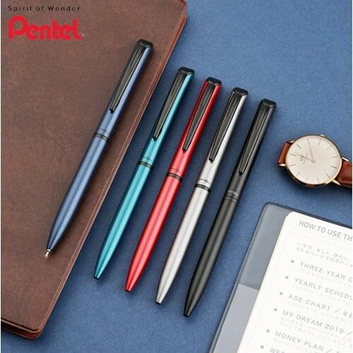 1pcs Japan PENTEL Quick-drying Gel Pen BLN-2005 Rotating 0.5mm Needle Metal Rod Business Office Gift Box