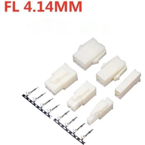 10set/lot 4.14mm 2/4/6/8 pin Automotive 4.14 Electrical wire Connector Male Female cable terminal plug Kits Motorcycle car