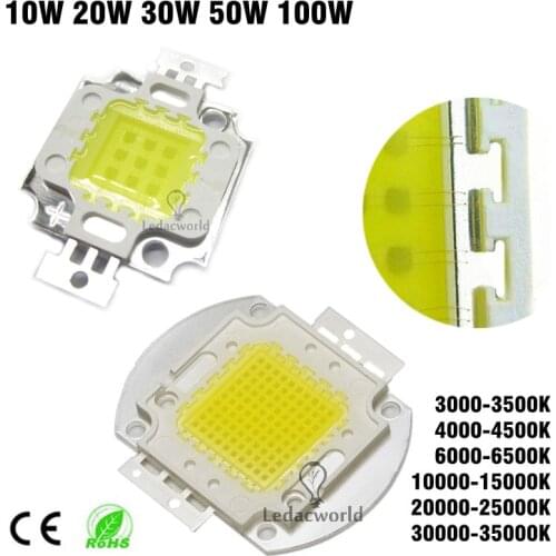 5pcs High Power LED Chip Integrated SMD COB Beads 10W 20W 30W 50W 100W Warm White Nature White Cold White Light Source