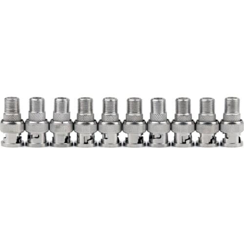Artudatech 10 Pcs Premium F-Type Female To BNC Male Coax RF Connectors RG6 RG59 high quality