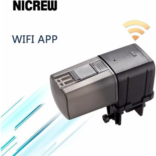 Nicrew Aquarium Automatic Fish Feeder Fish Tank WiFi Wireless Remote Intelligent Control Auto Fish Feeding Fish Food Dispenser