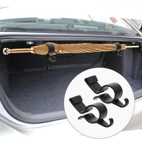 2pcs/set Umbrella Holder Car Rear Trunk Mounting Bracket for Umbrella Hanging Hook Automobile Trunk Organizer Towel Hook