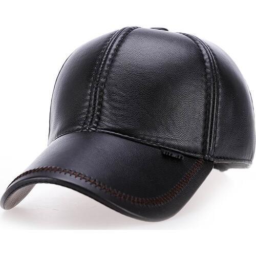 GBCNYIER Men's Leather Baseball Caps