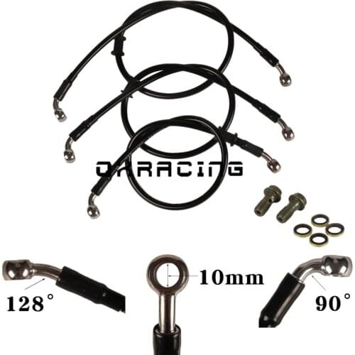 Motorcycle 2100mm 2200mm 2300mm Braided Steel Hydraulic Brake Clutch Radiator Oil Cooler Hose Line Pipe Tube