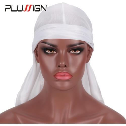 Du-Rag Caps Superior Quality Stretchable Wrinkle Free 100% Polyeste White Black Classic Color Durag For Men And Women