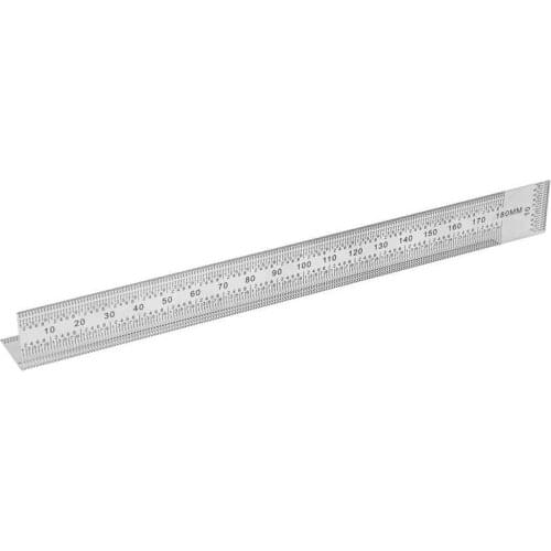 Marking Ruler Hole Scale Accurate Line Scribing Stainless Steel Carpenter Mark Tool 180mm