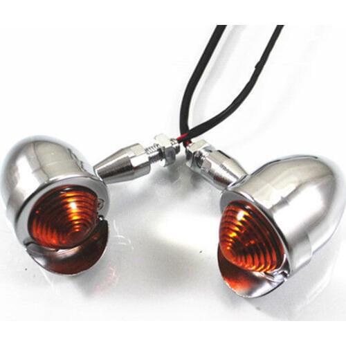Metal Motorcycle Bullet Turn Signal Light Indicators For Harley Sportster 883 Honda Yamaha Kawasaki Suzuki Cruiser Bobber KTN