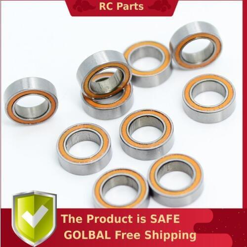 MR85RS Bearing 10 PCS 5x8x2.5 mm ABEC-3 Hobby Electric RC Car Truck MR85 RS 2RS Ball Bearings MR85-2RS Orange Sealed