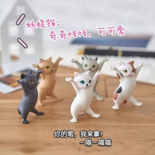 Everything Can Be Raised Ins Enchanting Cat Pen Holder Student Cute Desktop Decoration Cat Pen Holder Creative Gift
