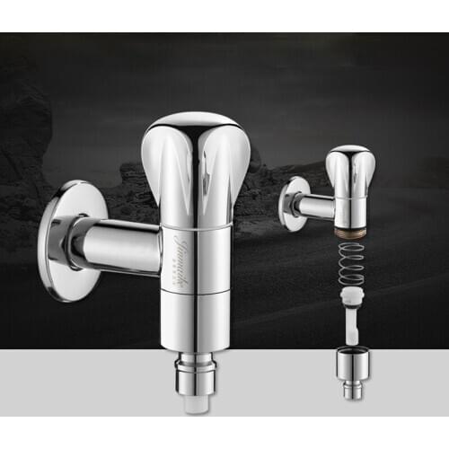 All-copper intelligent washing machine faucet automatic water stop pulsator drum universal faucet leak-proof and flood-proof