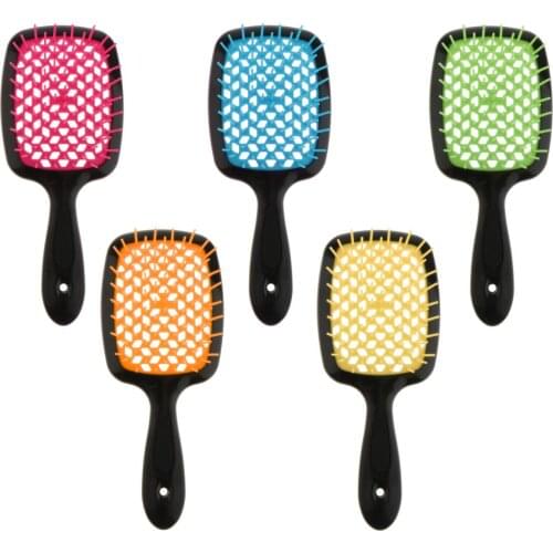 Professional Women Men Kids Hair Scalp Massage Comb Detangler Brush Salon Styling Tools