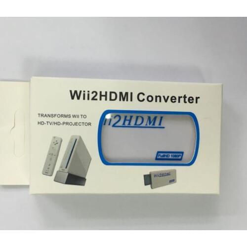 Retail package Full HD HDMI 1080P HDMI Converter Adapter With 3.5 mm Audio Output For Wii 2