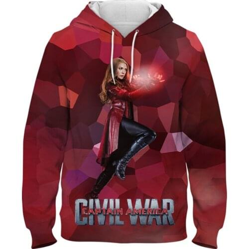 Marvel Wanda Vision Scarlet Witch 3D Print Cool Hoodies Men Women Children Sweatshirts Fashion Streetwear Coat Unisex Clothing