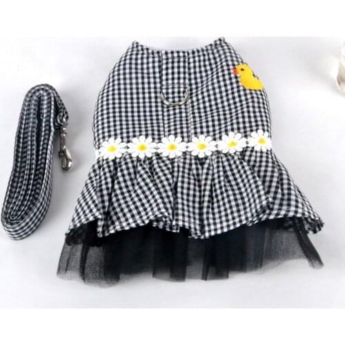 Outdoor Pet Clothes Dog Harness Dress Poodle Bichon Frise Pomeranian Schnauzer Dog Clothing Princess Costumes Pet Skirt Dropship