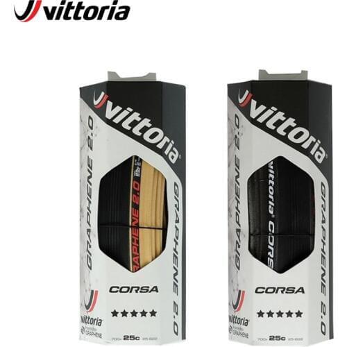 Vittoria Corsa competencia grafeno 2,0x700 23C/25C/28C Tan 320 TPI 700C Cycing carretera bicicleta neumático de la bicicleta