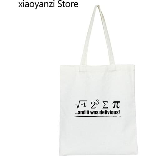 High Quality Canvas Shoulder Bag math women casual Eco Reusable Large Tote Shopper Bags female Lady Handbag Wholesale SL-3900-5