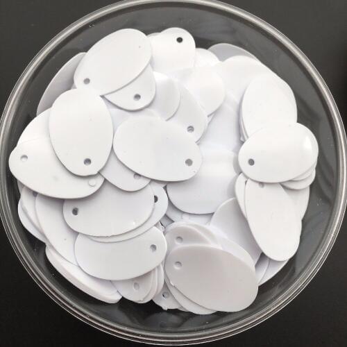 12*20mm White Oval/Egg Shape Flat Loose Sequins Paillettes Sewing,Wedding Craft,Women Kids DIY Garment Accessory SFO1