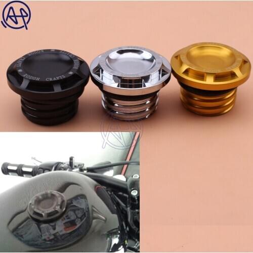 1Pcs Motorcycle Manual Aluminum Fuel Gas Oil Cap Black/Silver/Gold Fits For Harley Sportster Dyna Touring Softail 1996-2014