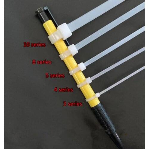 100PCS/bag Self-locking plastic nylon cable organizer Loop winding zip cable tie White 5X300 kabelbinder set Industrial Supply