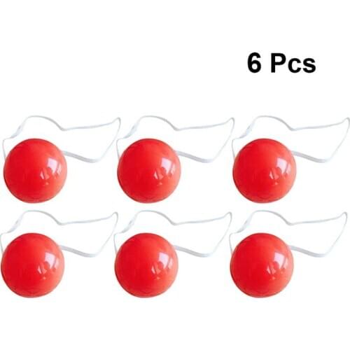 12pcs Glowing Red Nose Clown Nose Dress-up Props Stage Props for Christmas Halloween Party Costume Balls Red