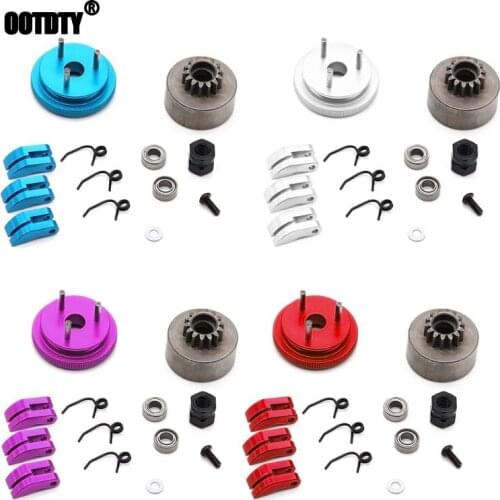 14T Gear Flywheel Assembly 1/8 RC Car Bearing Clutch Bell Shoes Nut Springs Set