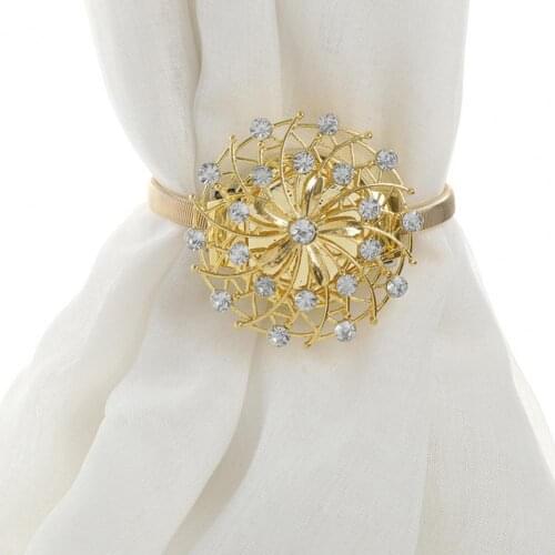 2Pcs Curtain Tieback Elastic Rope Magnetic Buckle High Durability Faux Crystal Flower Window Drape Holdbacks for Home