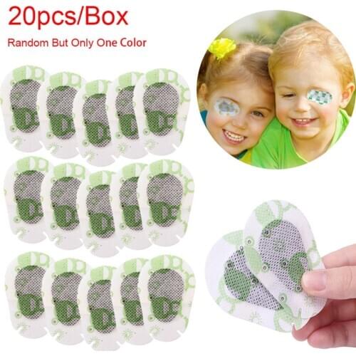 20pcs Cartoon Amblyopia Eye Patches Colorful Children Amblyopia Training Ortho-optical Correction Ocular Occlusion Medical Eye