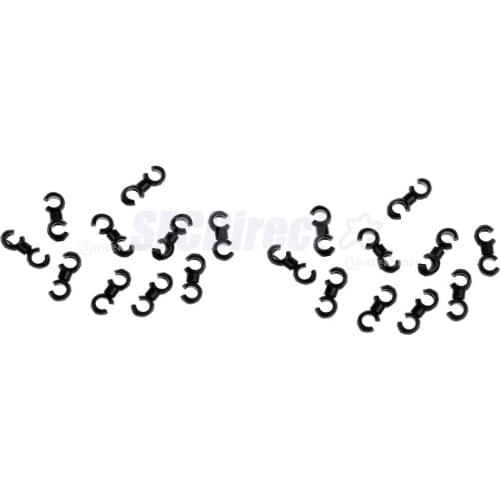 20x Bike Brake Cable S Hook Housing Tidy Guides Ties Wire Buckle Clamp black