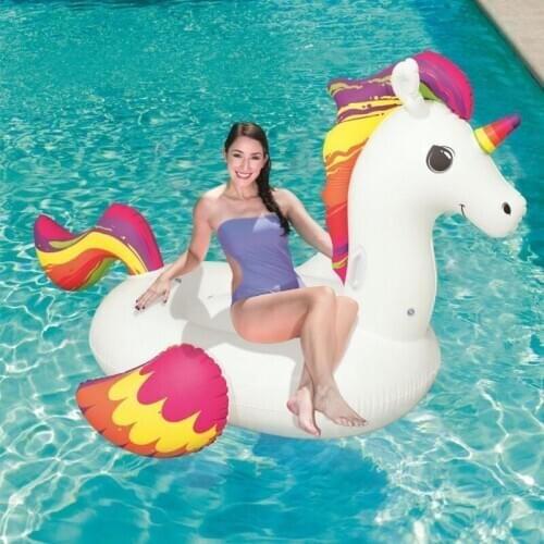 224cm Adult Giant Inflatable Red Duck Pool Float Summer Ride on Air Bed Mattress Swimming Fun Water Beach Toys