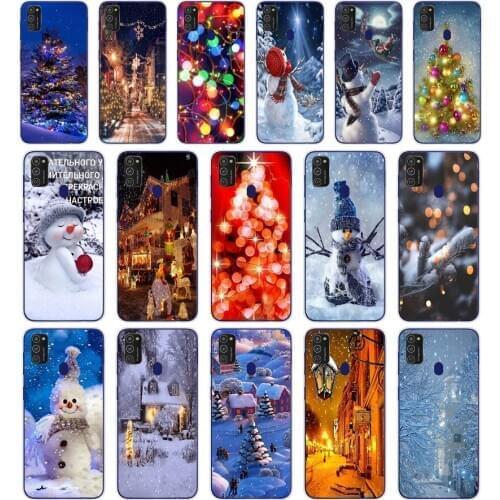 39SD christmas lights Soft Silicone Tpu Cover phone Case for Samsung Galaxy M11 M21 A20 A20E A20S S10 S20 Plus