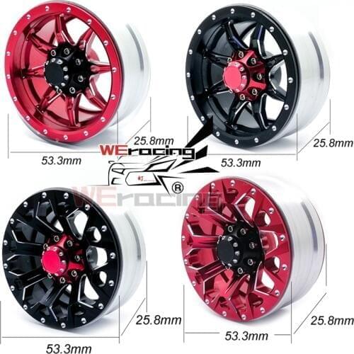 4PCS RC Rock Crawler Metal Wheel Rim 1.9 Inch BEADLOCK for 1/10 Axial SCX10 90046 TAMIYA CC01 D90 D110 TF2 Traxxas TRX-4 S119