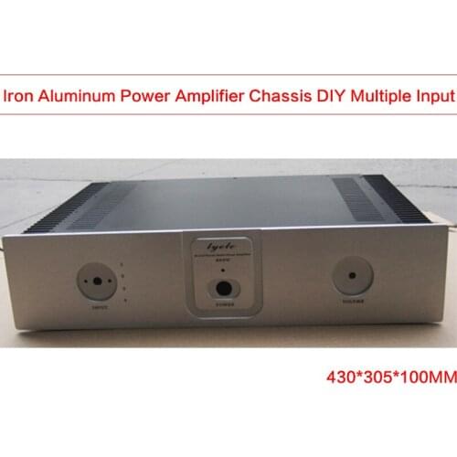 430*305*100MM Iron Aluminum Power Amplifier Chassis Q4310 DIY Multiple Input Case/Class A/external Radiator Shell Audio Box