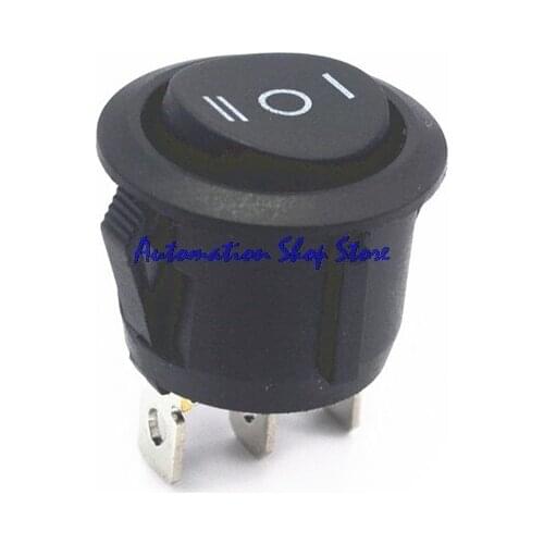 5Pcs Round Type Switch AC 6A/250V 10A/125V 3P ON-OFF-ON SPDT 3 Position Circle Rocker Switch