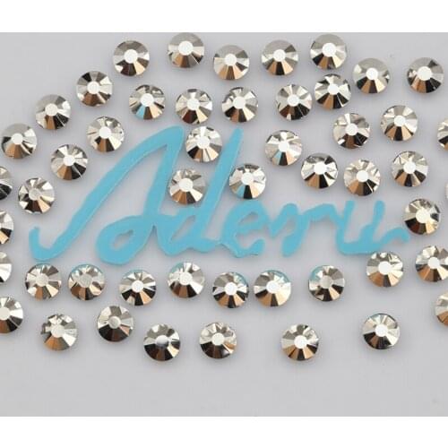 Aderu crystal labrador 821 super shiny lead free crystal hot fix rhinestone for nail art ornament garment shoe car decoration