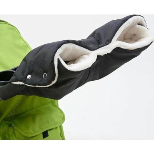 Stroller accessories Winter Warme Stroller Gloves Newborn Baby Push Chair Windproof Gloves Waterproof Fleece Pram Accessories