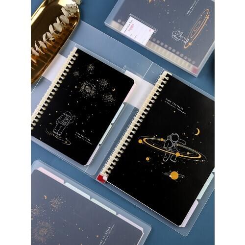 Astronaut Theme Notebook Simple Notebook A5/B5 Loose-leaf Notebook Waterproof Horizontal Line Coil Notebook 1PCS