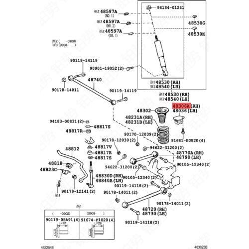Automobile rear shock absorber spring buffer rubber 2002-toy ot4r unn erl anec rui ser pra dolc Rear shock absorber rubber block