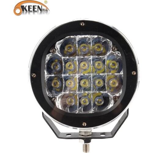 OKEEN 80W 5inch Led Work Light Bar Round Led Driving Lamp Spot Flood Cover Off Road Fog Bulb for Offroad Tractor 4WD 4x4 UTV