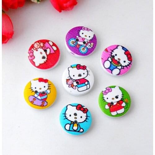 Free Shipping 50Pcs Mixed Flowers 2 Holes Pattern Wood Sewing Buttons Scrapbooking 20mm J2868