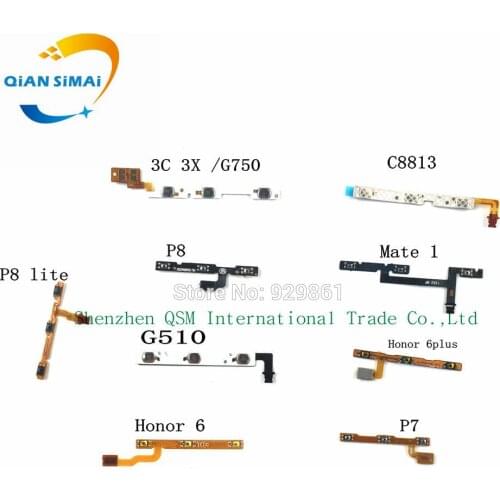 New Side Power on/off Button Volume Flex Cable FPC For Huawei Honor 3C G510 P7 P8 P8lite Honor 6 6plus C8813 Mate 1