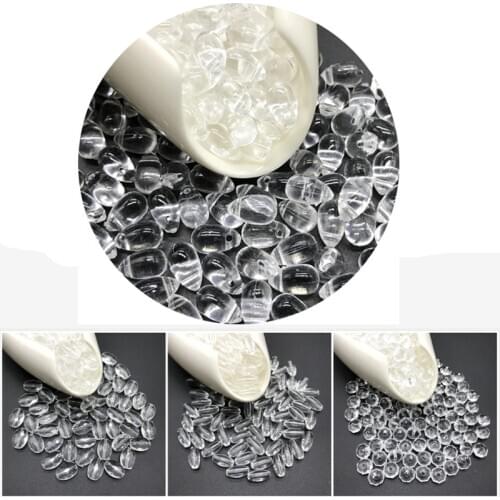 Hot Selling 30-100 transparent white round drop geometry acrylic beads For Jewelry Making DIY Bracelet Necklace Accessories